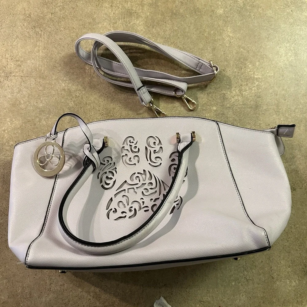 Pawsitively Beautiful‎ bag Purse Dog Paw Print Purple